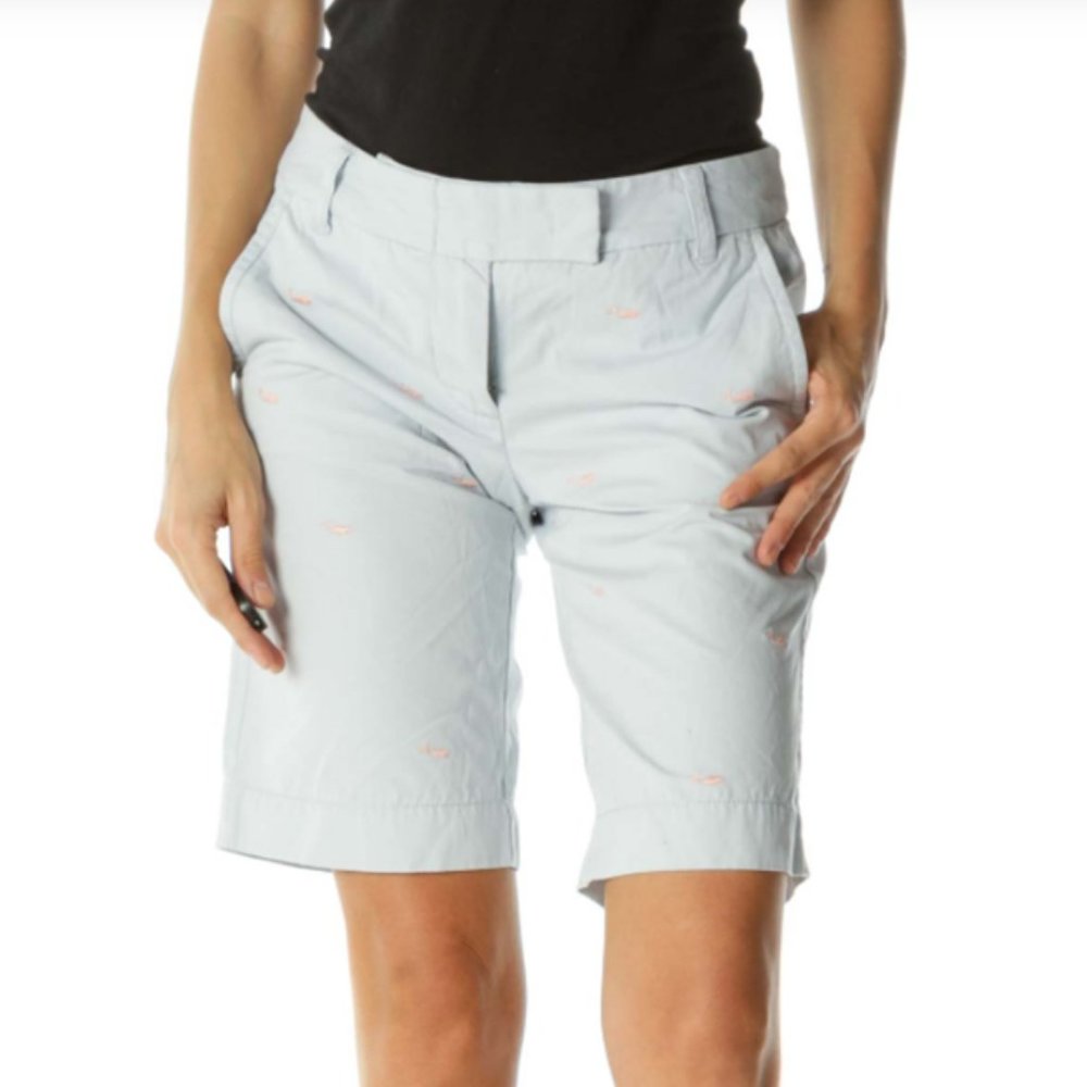 J.Crew NWT Embroidered Whale Chinos Shorts 6 - Picture 4 of 9